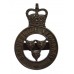 Shropshire Yeomanry Officer's Service Dress Cap Badge - Queen's Crown