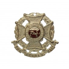 Border Regiment Officer's Silvered & Enamel Collar Badge