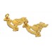Pair of Royal Army Pay Corps (R.A.P.C.) Officer's Dress Collar Badges - Queen's Crown