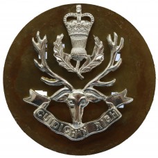 Queen's Own Highlanders Anodised (Staybrite) Cap Badge 