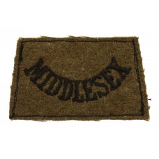 Middlesex Regiment (MIDDLESEX) WW2 Cloth Slip On Shoulder Title