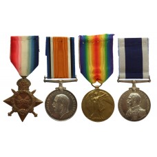 WW1 1914-15 Star, British War Medal, Victory Medal & R.N. Long Service & Good Conduct Medal Group of Four - S.P.O. E.J. Snell, Royal Navy, HMS Royal Oak