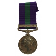 General Service Medal (Clasp - Palestine) - Dvr. G. Oakhill, Royal Army Service Corps