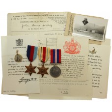 WW2 Gulf of Taranto Submarine Casualty Medal Group of Three - Stoker Petty Officer J.H. Gosling, Royal Navy, HM Submarine Odin