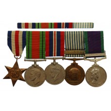 WW2, Un Korea and Campaign Service Medal (Clasp - Borneo) Group of Five - S.Sgt. T. Molloy, 2nd East Anglian Regiment (Formerly Northamptonshire Regt)
