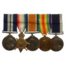 WW1 Submarine Service 1917 Distinguished Service Medal and Long Service Group of Five - Petty Officer F.L. Hulance, Royal Navy, HM Submarine K2