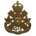 Canadian 49th The Loyal Edmonton Regiment Cap Badge - King's Crown