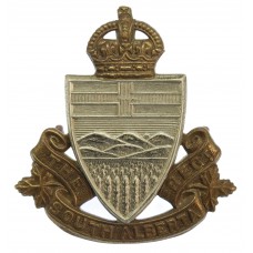 Canadian South Alberta Regiment Cap Badge - King's Crown
