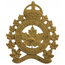 Canadian Lake Superior Scottish Regiment Cap Badge  - King's Crown