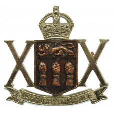 Canadian 20th Saskatchewan Dragoons (Armoured) Cap Badge - King's