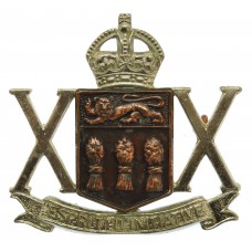 Canadian 20th Saskatchewan Dragoons (Armoured) Cap Badge - King's Crown