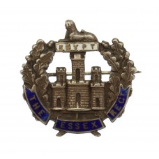 Essex Regiment Sterling Silver & Enamel Sweetheart Brooch