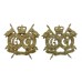 Pair of 16th/5th The Queen's Royal Lancers Collar Badges