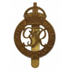 George VI National Defence Company Cap Badge