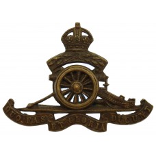 Royal Artillery Territorial Officer's Service Dress Cap Badge - K