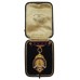 Doncaster and District Mines Rescue Brigade D.M.R.S. 9ct Gold Fob Medal in Box - C.E. Wagstaff