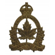 Canadian British Columbia Dragoons Cap Badge - King's Crown 