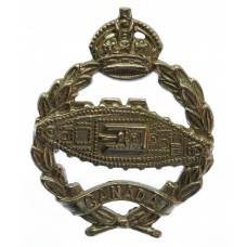 Canadian Tank Corps Cap Badge - King's Crown