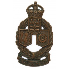 Royal Canadian Electrical & Mechanical Engineers (R.C.E.M.E.) Cap Badge - King's Crown