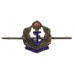 Royal Navy Silver & Enamel Sweetheart Brooch - King's Crown