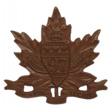  Canadian 97th Infantry Battalion (Toronto Americans) WW1 C.E.F. Cap Badge