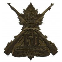 Canadian 150th Infantry Battalion (Carabiniers Mont Royal) WW1 C.E.F. Cap Badge