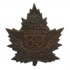 Canadian 89th (Alberta) Infantry Battalion  WW1 C.E.F. Cap Badge