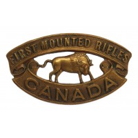 Canadian First Mounted Rifles of Canada WW1 C.E.F. Shoulder Title