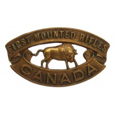 Canadian First Mounted Rifles of Canada WW1 C.E.F. Shoulder Title
