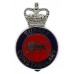 Surrey Constabulary Enamelled Cap Badge - Queen's Crown