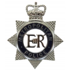 Metropolitan Police Enamelled Cap Badge - Queen's Crown