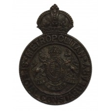 Metropolitan Special Constabulary Bronze Cap/Lapel Badge - King's Crown