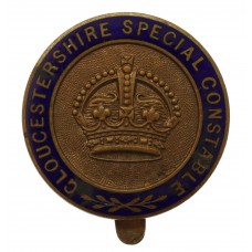 Gloucestershire Special Constabulary Special Constable Enamelled Cap Badge - King's Crown