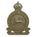 Surrey Special Constabulary White Metal Cap Badge - King's Crown