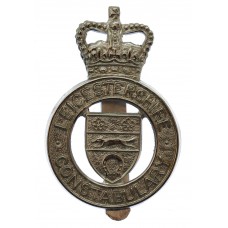 Leicestershire Constabulary Cap Badge - Queen's Crown