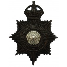 North Riding Constabulary Night Helmet Plate - King's Crown