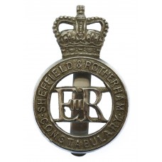 Sheffield & Rotherham Constabulary Cap Badge - Queen's Crown