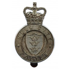 Hull City Police Cap Badge - Queen's Crown (Non Voided Centre)