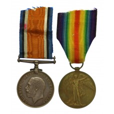 WW1 British War & Victory Medal Pair - Tpr. R.C. Ward, 1st Li