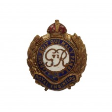 George VI Royal Engineers Enamelled Sweetheart Brooch/Lapel Pin B