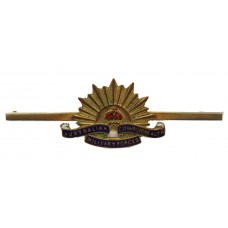 Australian Commonwealth Military Forces Rising Sun Sweetheart Brooch/Tie Pin - King's Crown