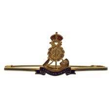 Pioneer Corps Brass & Enamel Sweetheart Brooch/Tie Pin - King's Crown