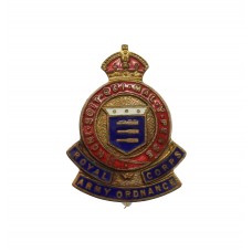 Royal Army Ordinance Corps (R.A.O.C.)  Enamelled Sweetheart Brooch - King's Crown