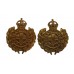 Pair of Northamptonshire Regiment Collar Badges - King's Crown