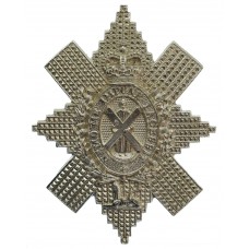 Black Watch (Royal Highlanders) Anodised (Staybrite) Cap Badge - Queen's Crown