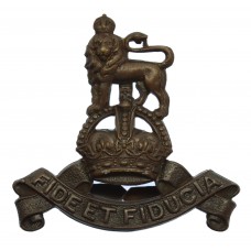 Royal Army Pay Corps (R.A.P.C.) Officer's Service Dress Cap Badge - King's Crown