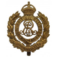 Edward VII Royal Engineers Officer's Gilt Cap Badge