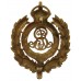 Edward VII Royal Engineers Officer's Gilt Cap Badge