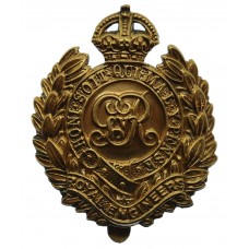 George V Royal Engineers WW1 Economy Cap Badge (Non Voided Centre)