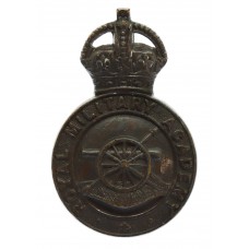 Royal Military Academy Woolwich Officer Cadet Cap Badge - King's Crown